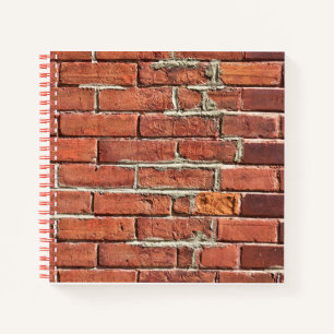 Stilvolle Zwei-Tone-Red-Brick-Wandsteckdose Notizbuch