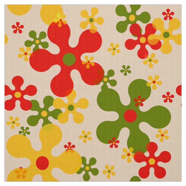 stilvoller 60er 70er Retro Mod-Stoff Stoff (Muster)