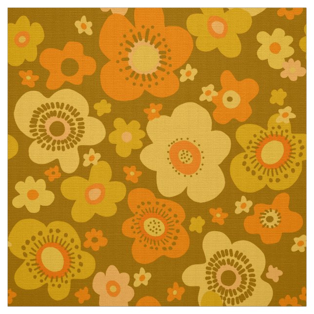 stilvoller 60er 70er Retro Mod-Stoff Stoff (Muster)