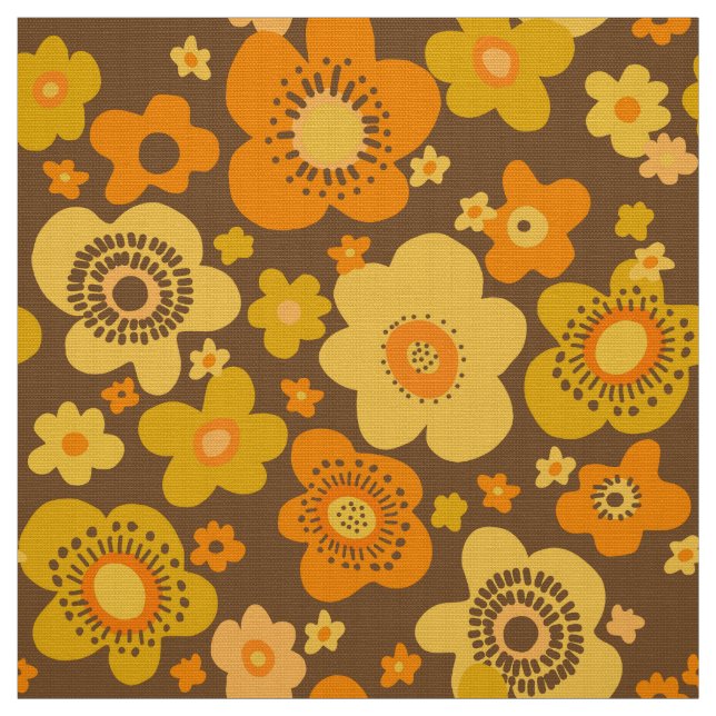 stilvoller 60er 70er Retro Mod-Stoff Stoff (Muster)