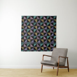 Stilvoller abstrakter geometrischer Druck – modern Wandteppich