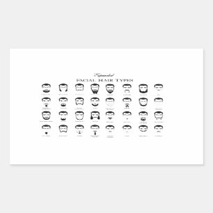 Stilvoller Bart schreibt Aufkleber