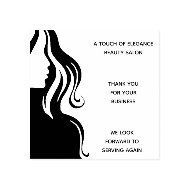 Stilvoller Beauty-Salon Stylist Vielen Dank Gummistempel (Prägung)