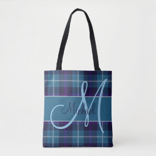 Stilvoller blauer Karo-Tartan moderner personalisi