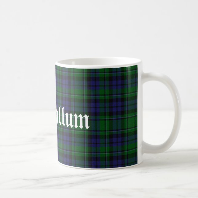 Stilvoller blauer u. grüner MacCallum Tartan Kaffeetasse (Rechts)
