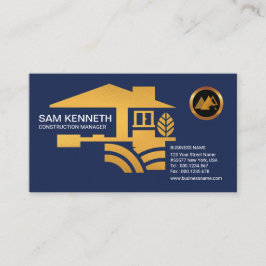 Stilvoller blauer visitenkarte