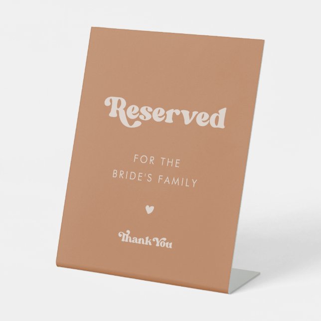 Stilvoller brauner Zucker vorbehalten für die Fami Sockelschild (Vorderseite)