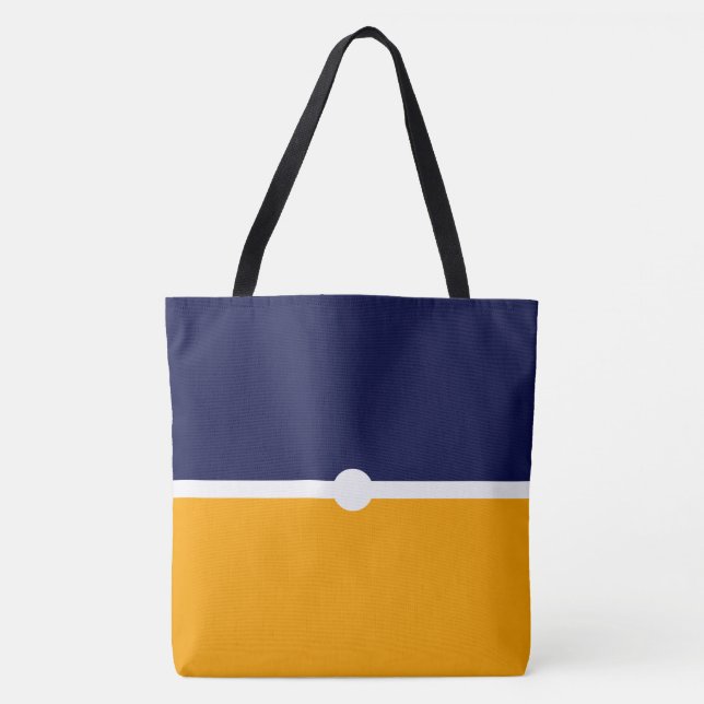 Stilvoller Chic Moderner, blauer gelber Farbblock (Vorderseite)
