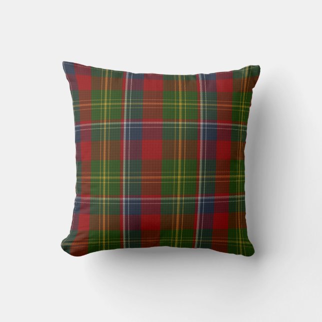 Stilvoller Clan Forrester Tartan-kariertes Kissen (Vorderseite)