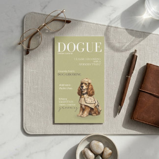Stilvoller Cocker Spaniel Sage Dogue Visitenkarte