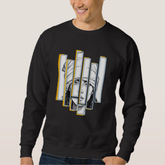 Stilvoller Damenhoodie mit bedecktem Kopf Kunstwer Sweatshirt