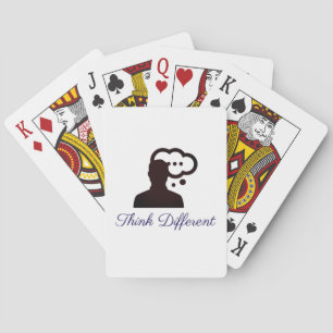 Stilvoller Denk Anders Zitat Premium-Pokerkarte Spielkarten