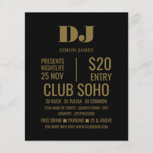Stilvoller DJ, Club Event Advertising Flyer