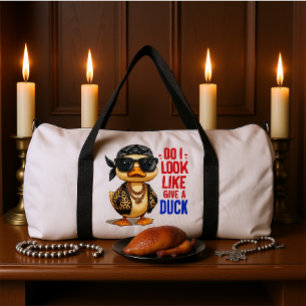 Stilvoller Duck mit Sonnenbrille und Bandana Duffle Bag