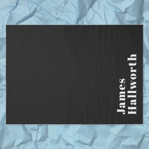 Stilvoller editierbarer Retro-Modern Name (oder an Seidenpapier