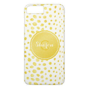 Stilvoller falscher Gold-Glitter-Cheetah-Druck-Mon iPhone 8 Plus/7 Plus Hülle