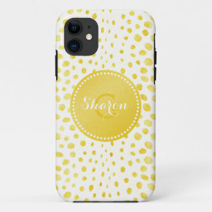 Stilvoller falscher Gold-Glitter-Cheetah-Druck-Mon Case-Mate iPhone Hülle
