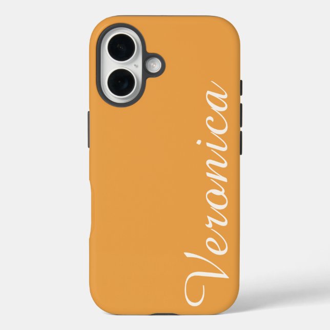 Stilvoller, femininer, orangefarben personalisiert Case-Mate iPhone hülle (Rückseite)