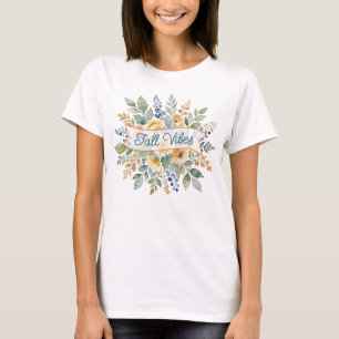 Stilvoller glücklicher Herbstblumenstrauß Wasserfa T-Shirt