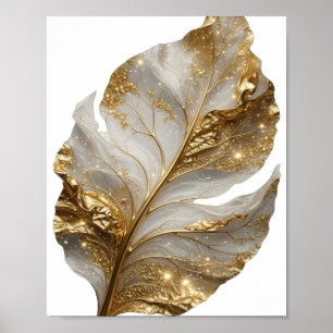 Stilvoller Gold-GOLDEN LEAF-Druck Poster