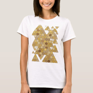 Stilvoller Gold GOLDEN TREES Statement-Design T-Shirt