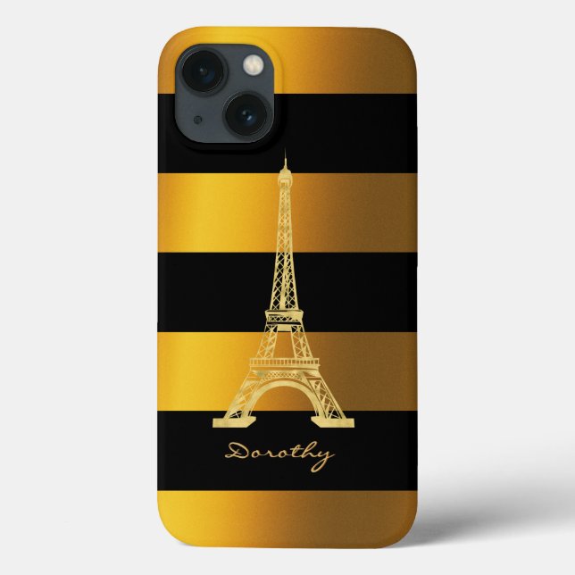 Stilvoller Golden Eiffel Tower | Einmalige Geschen Case-Mate iPhone Hülle (Rückseite)