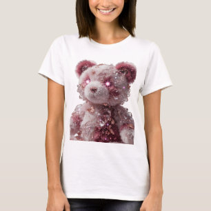 Stilvoller goldener GEM ENCRUSTED TEDDYBÄR T-Shirt