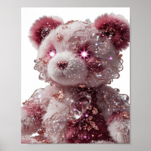Stilvoller goldener, mit Edelsteinen besetzter Ted Poster