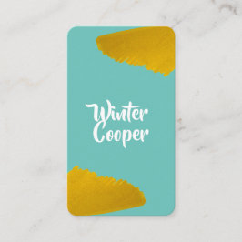 Stilvoller goldener Spritzer-Rahmen blauer Himmel Visitenkarte