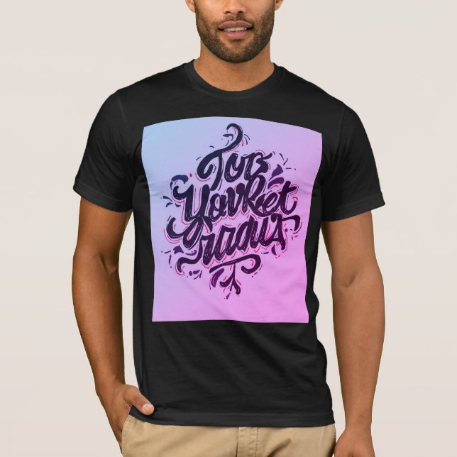 Stilvoller Gradient Typografy T - Shirt für Männer (Vorderseite)