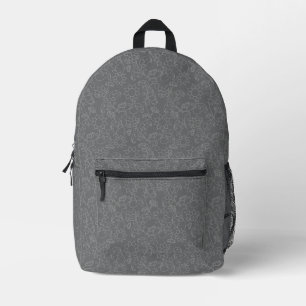 Stilvoller grauer floraler abstrakter Rucksack