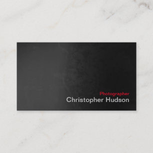 Stilvoller grauer roter Fotografiekünstler Visitenkarte