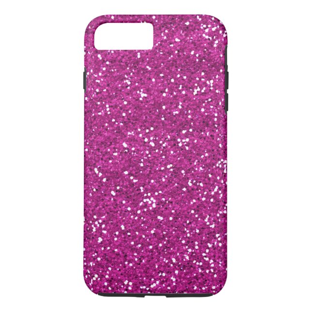 Stilvoller heißes Rosa-Glitzer Case-Mate iPhone Hülle (Rückseite)
