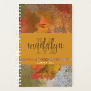 Stilvoller Herbst-Monogramm-Planer Planer