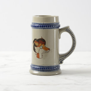 Stilvoller Hipster Fox Beer Stein Bierglas