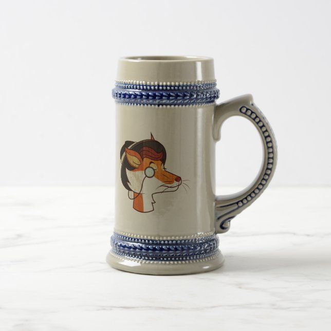 Stilvoller Hipster Fox Beer Stein Bierglas (Rechts)