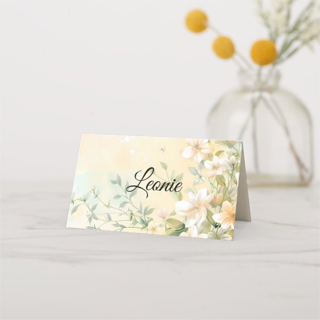 Stilvoller Hochzeit in Pastell Platzkarte (Vorderseite)