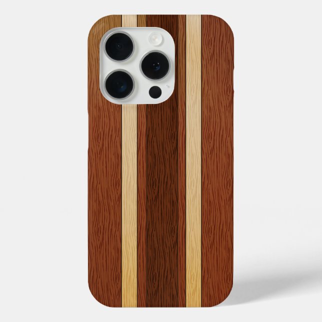 Stilvoller Holzkorneffekt Case-Mate iPhone Hülle (Rückseite)
