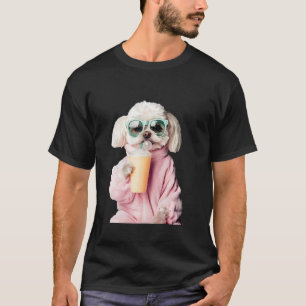 Stilvoller Hund entspannt im Stil T-Shirt