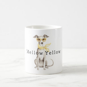 Stilvoller italienischer Hund Mellow Yellow Kaffeetasse