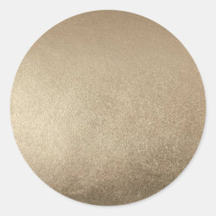 stilvoller klassischer goldener Metallglanz Runder Aufkleber