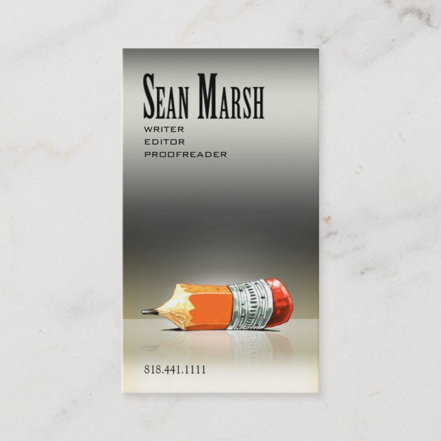Stilvoller kreativer Korrektor des Visitenkarte (Vorderseite)
