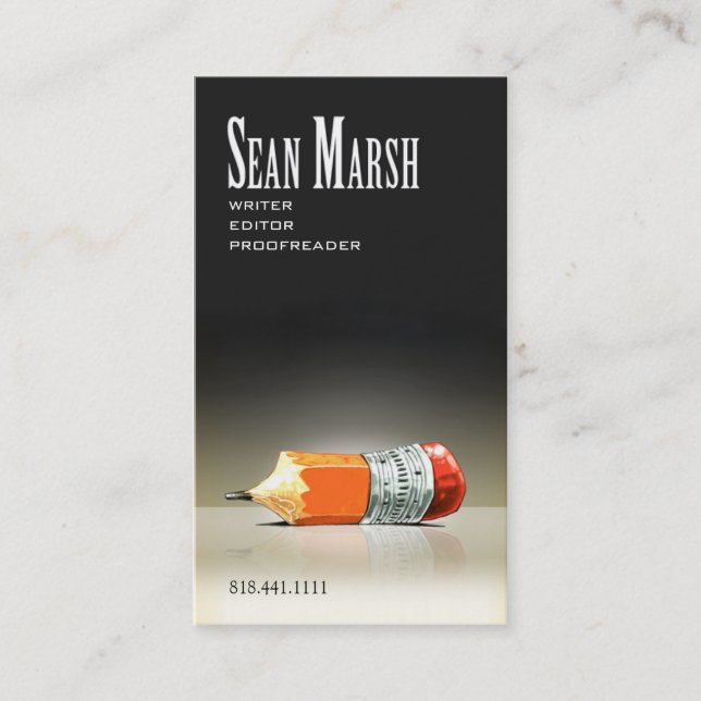 Stilvoller kreativer Korrektor des Visitenkarte (Vorderseite)