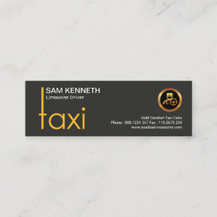 Stilvoller, kreativer TAXI-Signatur-TAXI-Treiber Mini Visitenkarte