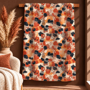 Stilvoller Kupfer-Brandorange-Regenbogen-Kunst-Dec Fleecedecke
