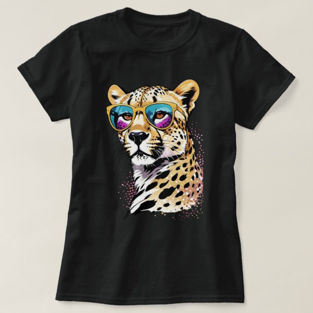 Stilvoller Leopard-Flair T-Shirt (Design vorne)