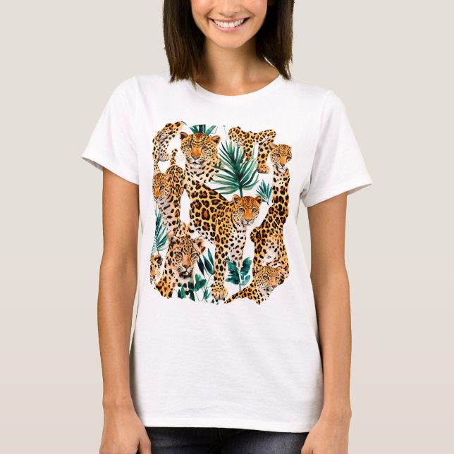 Stilvoller Leopard Print T - Shirt - Bold & Trendy (Vorderseite)