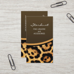 Stilvoller Leopard Visitenkarte