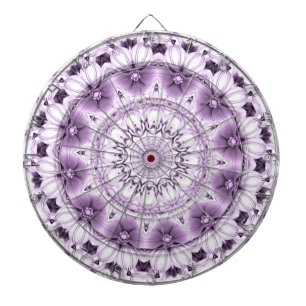 Stilvoller Lila-Blumen-Dartboard Dartscheibe