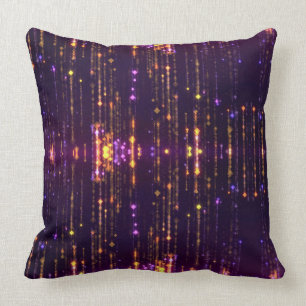 Stilvoller Lila Glitzer Gold Mogern Sparkl  Kissen